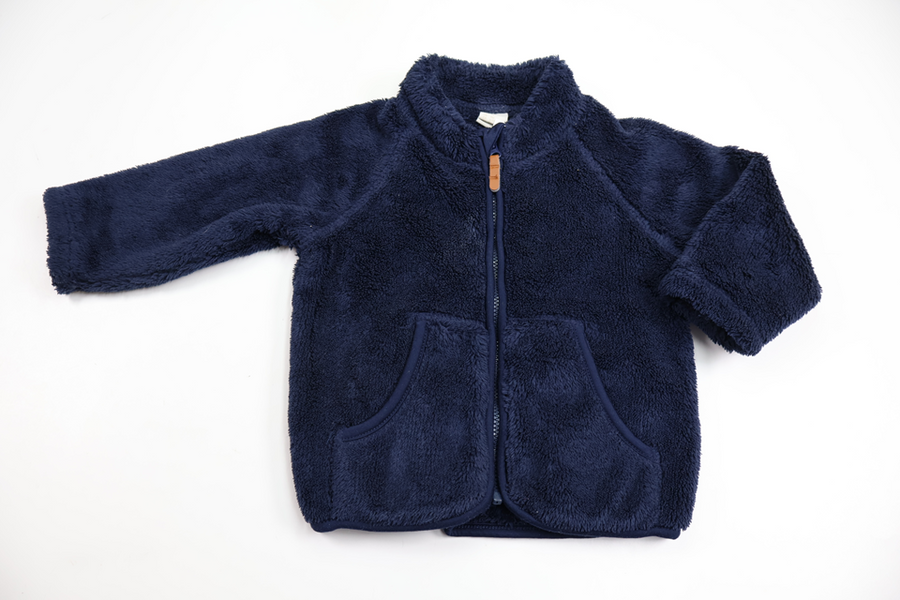 Fleecejakke fra H&M - Størrelse 74 - Marineblå