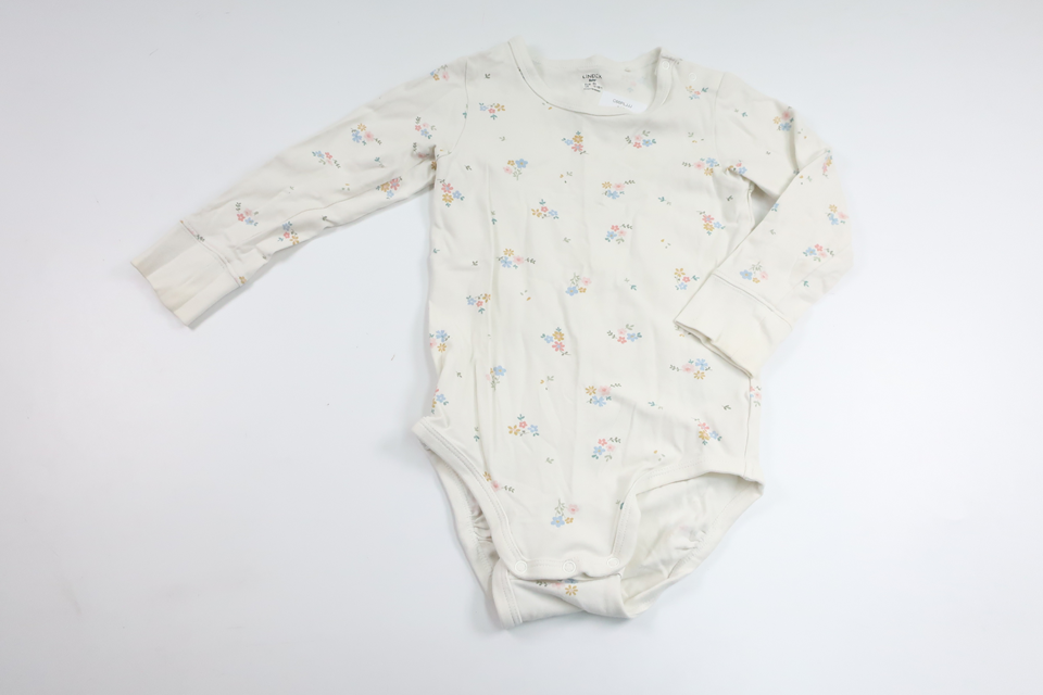 Blomsterbody fra Lindex - Størrelse 86 - Hvid