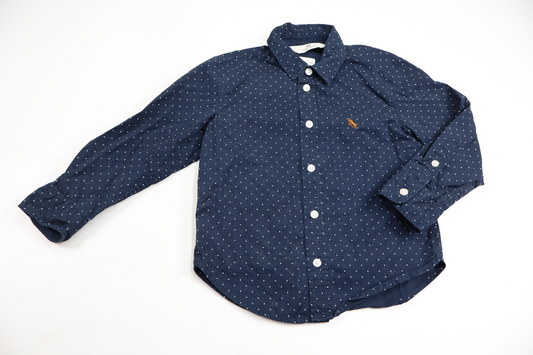 Prikket skjorte fra H&M - Størrelse 98 - Marineblå