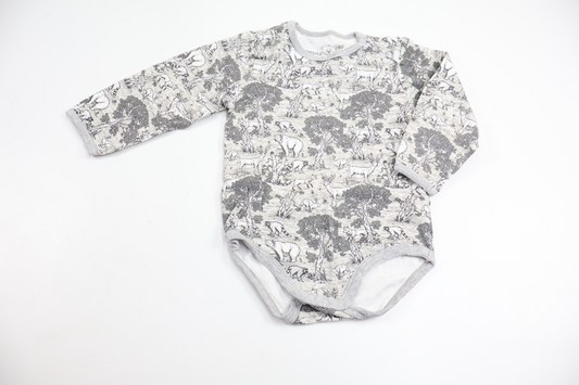 Bodysuit fra Petite Mini - Størrelse 80 - Grå