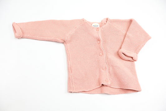 Strikket cardigan fra Tape à L'oeil - Størrelse 74 - Rosa