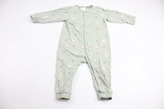 Pyjamas med kaniner fra H&M - Størrelse 86 - Blå