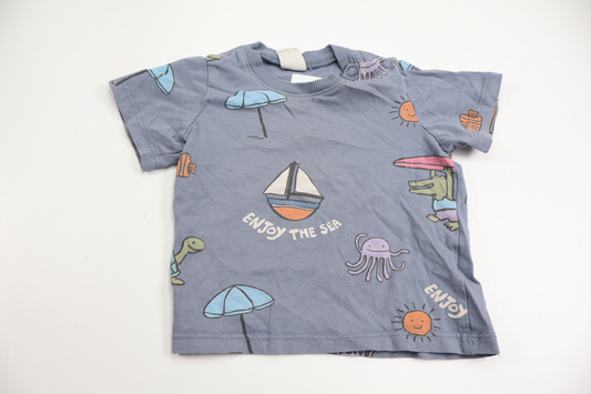 T-shirt fra H&M - Størrelse 68 - Blå