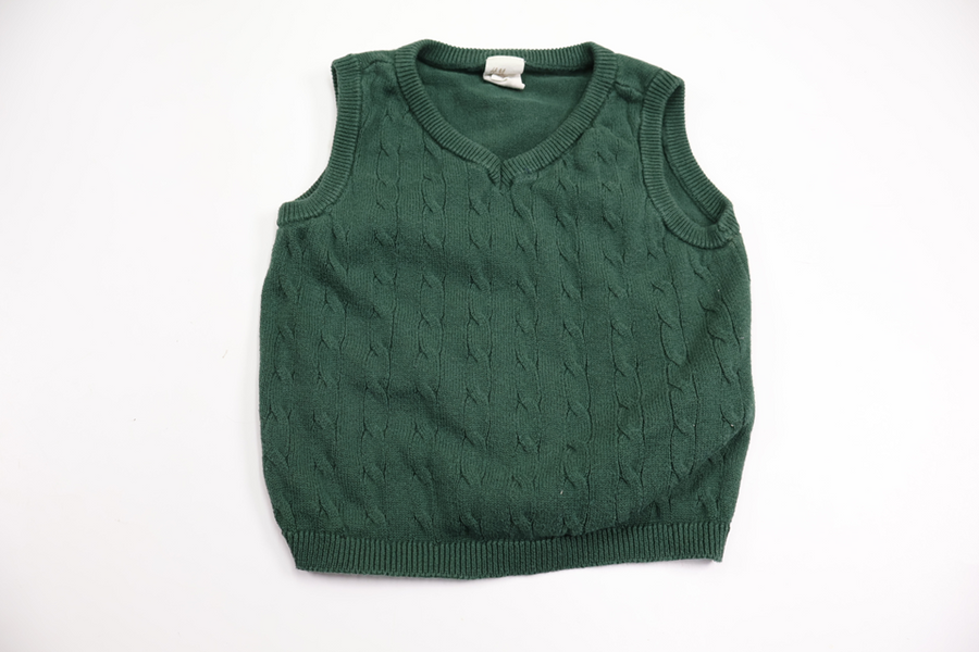 Strikket vest fra H&M - Størrelse 80 - Grøn