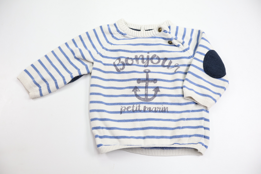Strikket sweater fra H&M - Størrelse 80 - Hvid
