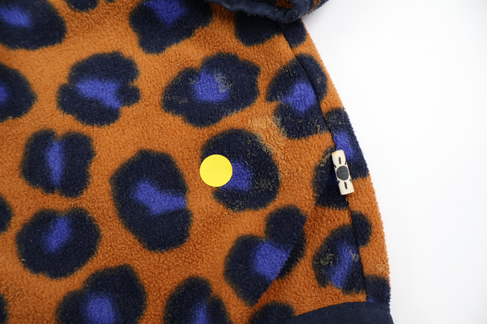 Leopardmønstret fleecejakke fra Lindex - Størrelse 74 - Brun