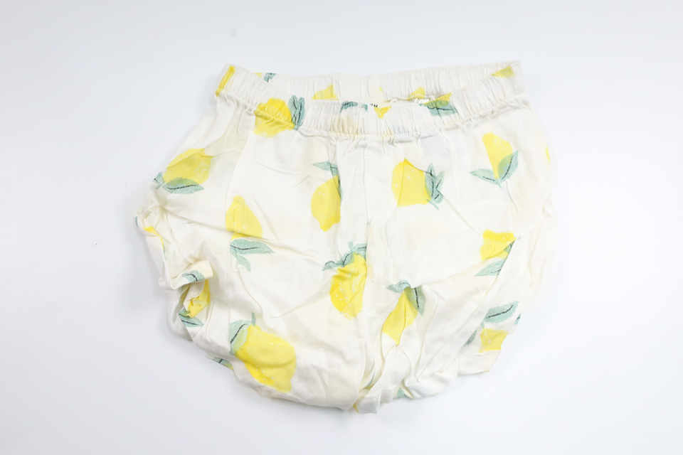 Shorts med citroner fra H&M - Størrelse 98 - Hvid