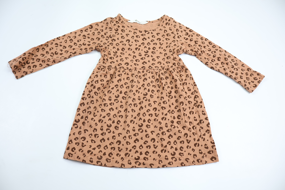 Leopardprintet kjole fra H&M - Størrelse 92 - Beige