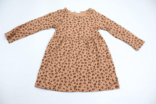 Leopardprintet kjole fra H&M - Størrelse 92 - Beige