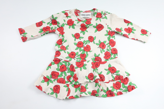Blomsterkjole fra Mini Rodini - Størrelse 56/62 - Off-white