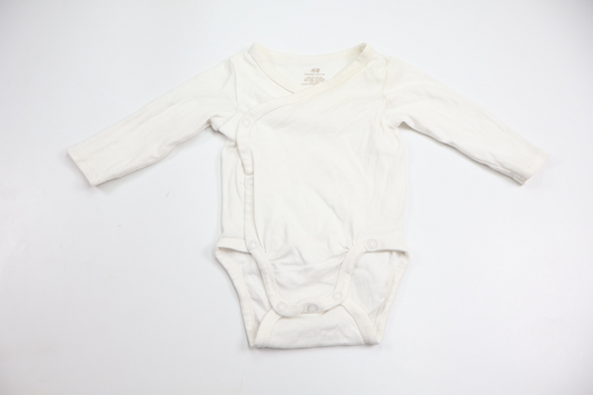 Wrap-body fra H&M - Størrelse 62 - Off-white