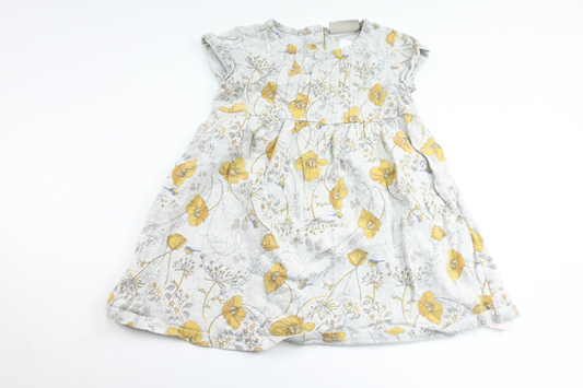 Blomsterkjole fra Next - Størrelse 92 - Grå