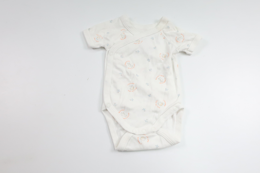 Wrap-body fra Petit Bateau - Størrelse 50/56 - Hvid