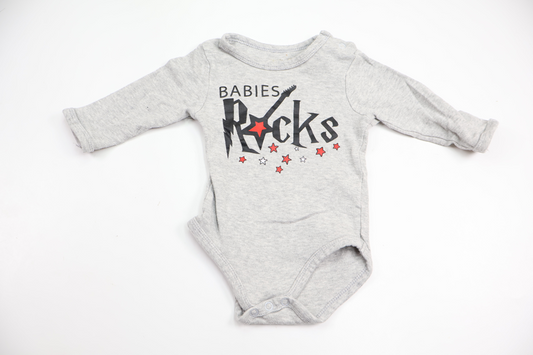 Body från Petite Mini - Storlek 62 - Grå