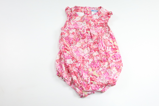 Blomsterjumpsuit fra Jacadi - Størrelse 74 - Lyserød