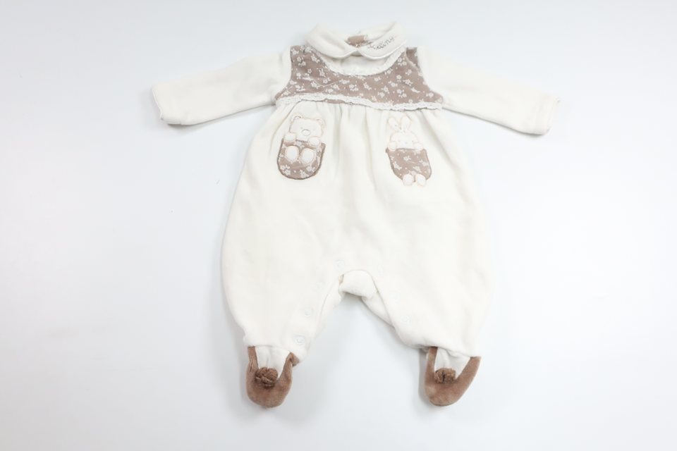Fleece jumpsuit fra Prenatal - Størrelse 50 - Off-white