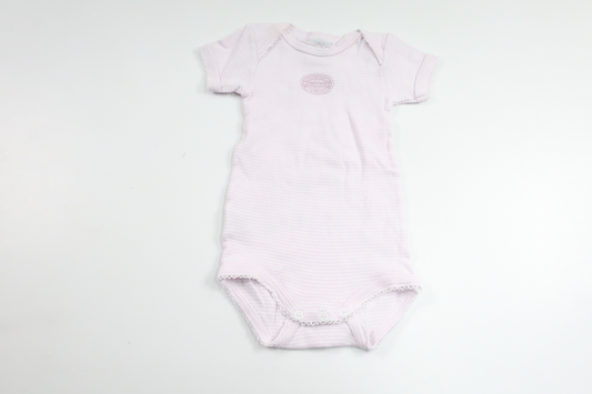 Stribet bodysuit fra Petit Bateau - Størrelse 50/56 - Lyserød