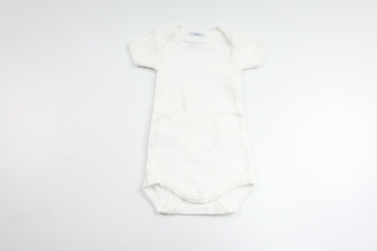Stribet bodysuit fra Petit Bateau - Størrelse 50/56 - Hvid