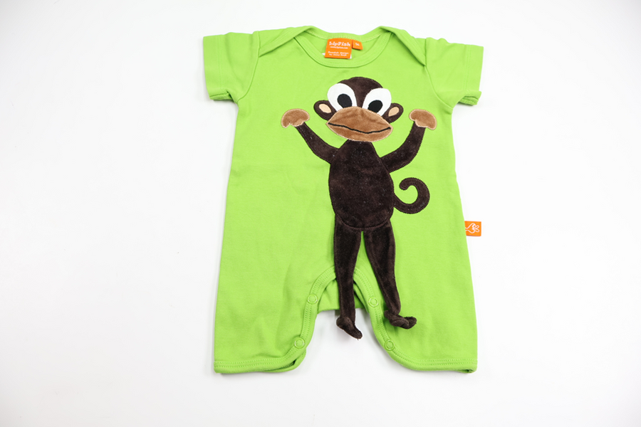 Jumpsuit med abe fra Lipfish - Størrelse 56 - Grøn