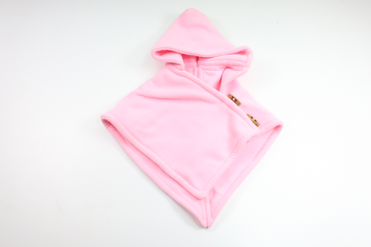 Poncho i kraftig fleece fra Unknown - Størrelse 86/92 - Lyserød