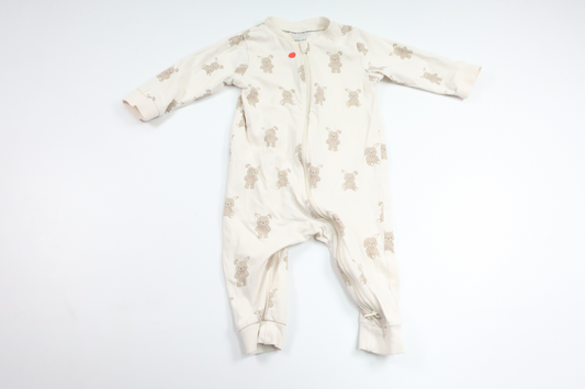 Pyjamas med kaniner fra Kappahl - Størrelse 68 - Off-white