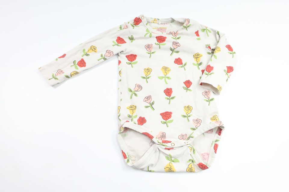Blomsterbody fra Mini Rodini - Størrelse 68/74 - Off-white
