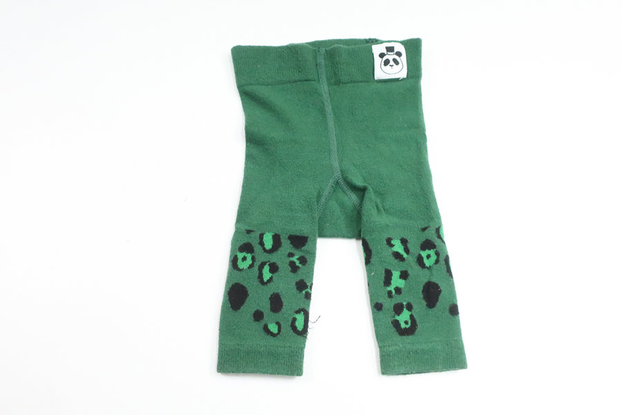 Leopardprintede strømpebukser fra Mini Rodini - Størrelse 56/62 - Grøn