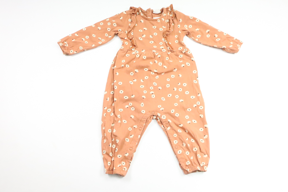 Blomsterjumpsuit fra Kappahl - Størrelse 74 - Brun