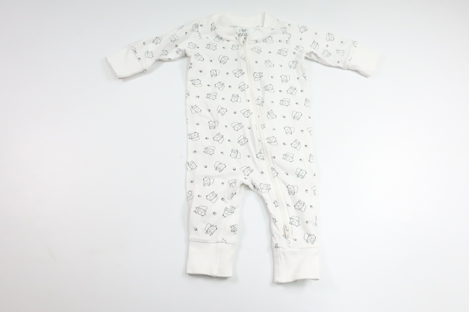 Pyjamas fra ICA I Love Eco - Størrelse 56 - Hvid