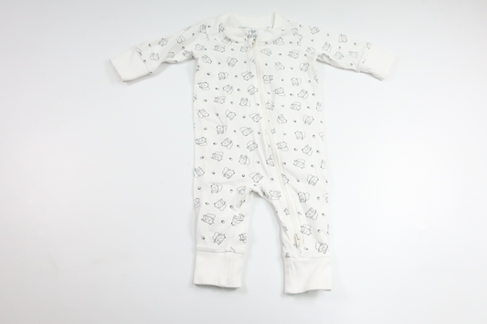 Pyjamas fra ICA I Love Eco - Størrelse 56 - Hvid