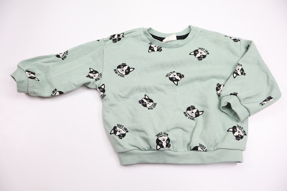 Sweatshirt med hundar från Kappahl - Storlek 74 - Grön