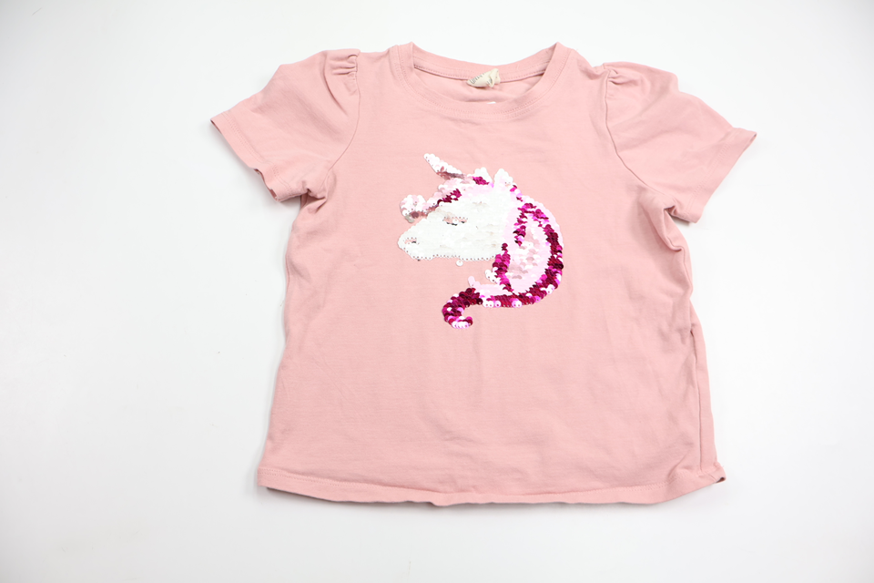 T-shirt med vändbara paljetter från Uniq Studio - Storlek 104 - Rosa