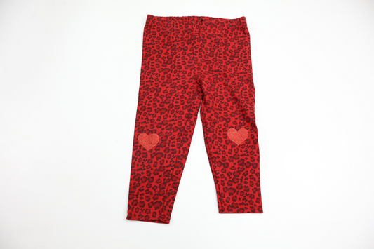 Leopardmönstrade leggings från ICA I Love Eco - Storlek 80 - Röd