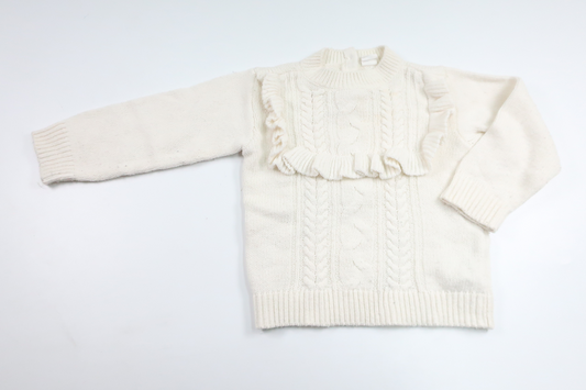 Strikket sweater fra H&M - Størrelse 86 - Off-white