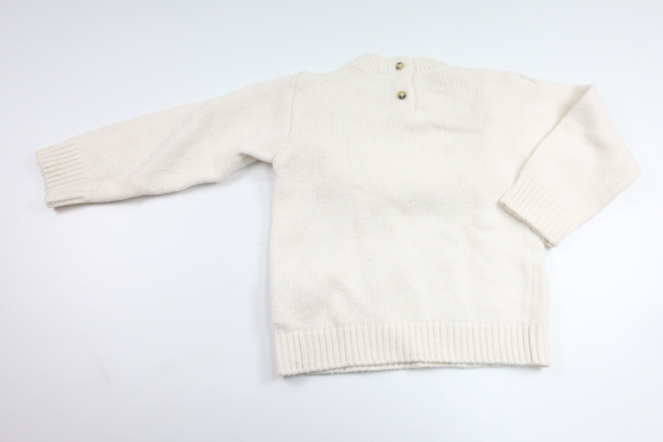 Strikket sweater fra H&M - Størrelse 86 - Off-white