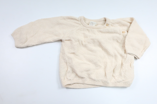 Strikket sweater fra H&M - Størrelse 68 - Off-white