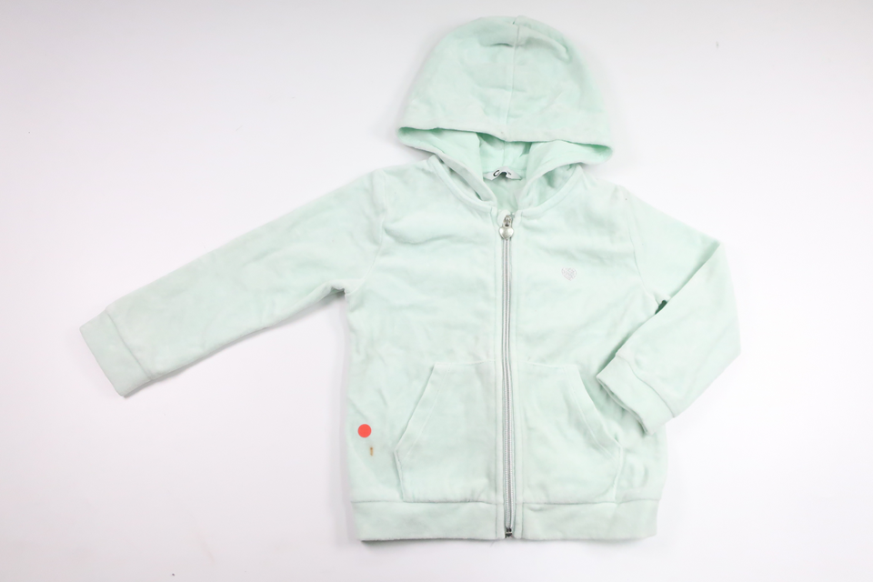 Fleecejakke med hætte fra Cubus - Størrelse 98/104 - Grøn