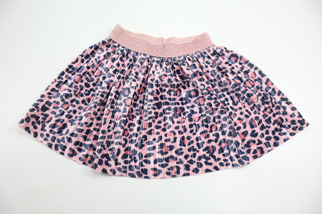 Leopardmønstret velournederdel fra My Wear Young - Størrelse 86/92 - Rosa