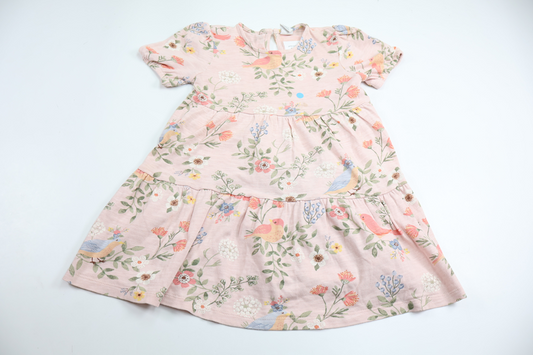 Blommig klänning från Lindex - Storlek 98/04 - Rosa