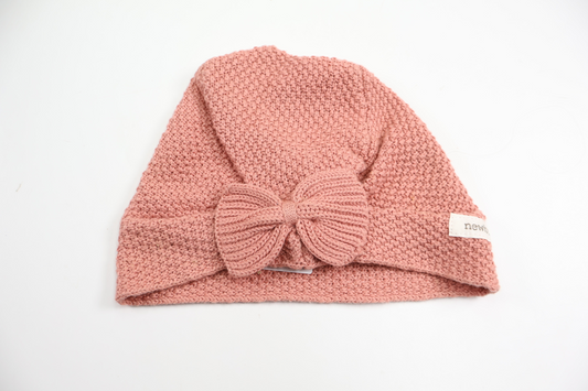 Stickad mössa från Newbie - Storlek 48/50 - Rosa