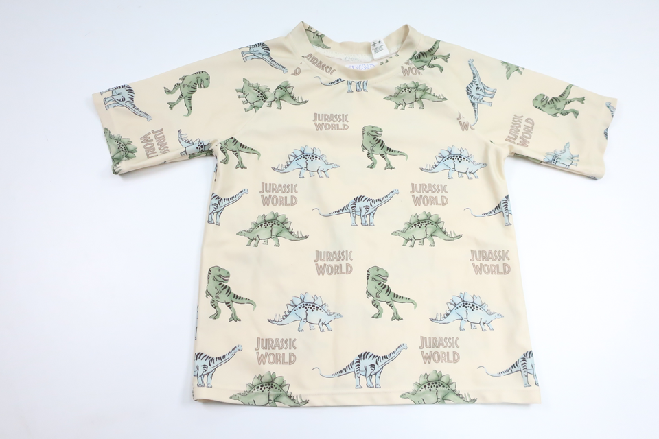 UV-skjorte med Jurassic Park fra H&M - Størrelse 98/104 - Beige
