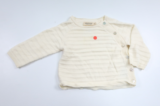 Strikket sweater fra MarMar Copenhagen - Størrelse 62 - Off-white