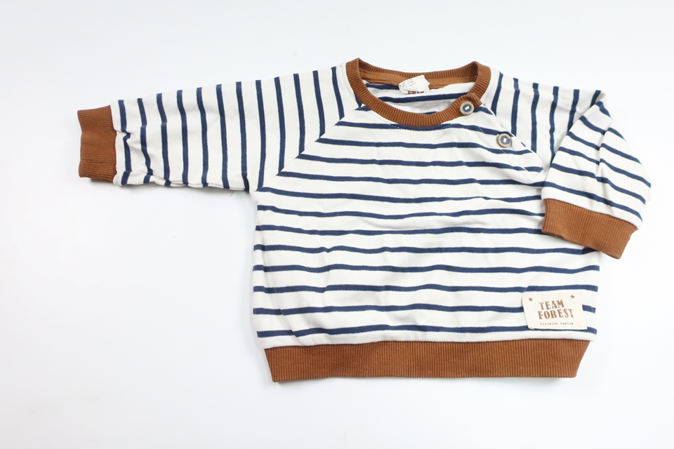Stribet sweater fra H&M - Størrelse 62 - Hvid