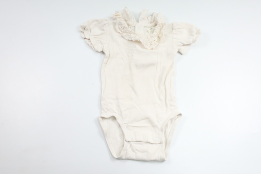 Body med krave fra H&M - Størrelse 74 - Hvid