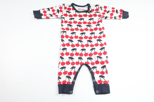 Pyjamas med kirsebær fra Fred's World - Størrelse 56 - Hvid