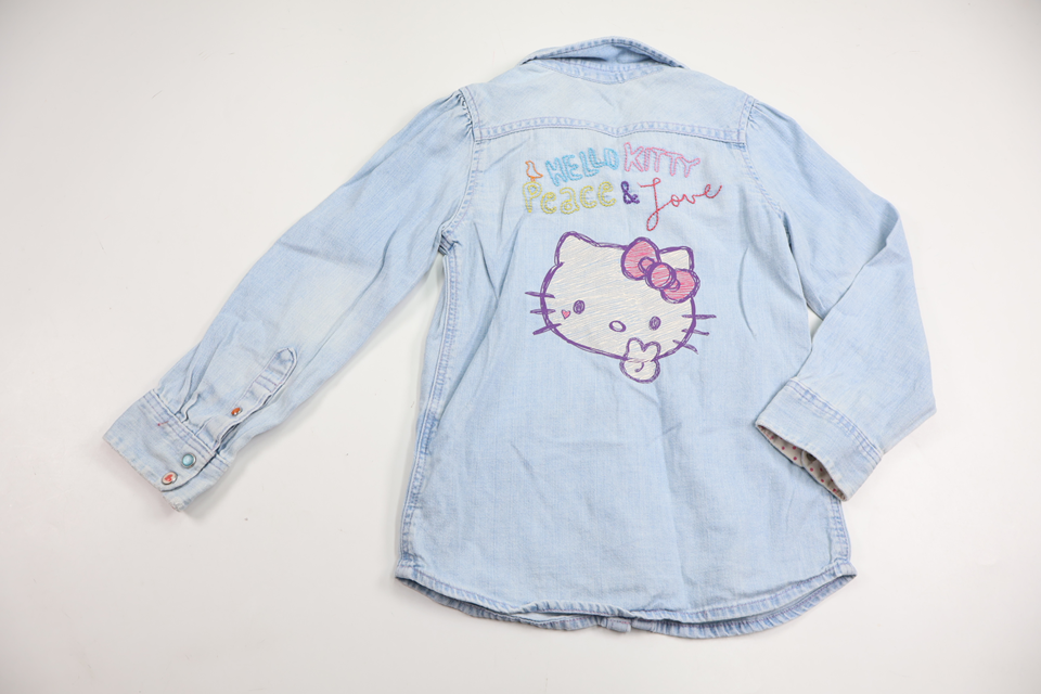 Skjorte med Hello Kitty fra H&M - Størrelse 98 - Denim