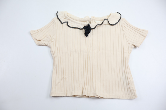 Ribbad tröja från H&M - Storlek 98/104 - Benvit