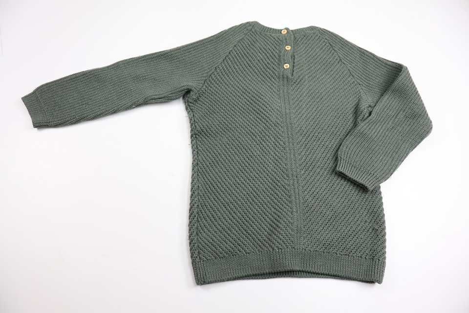 Strikket trøje i 100% uld fra H&M - Størrelse 104 - Grøn