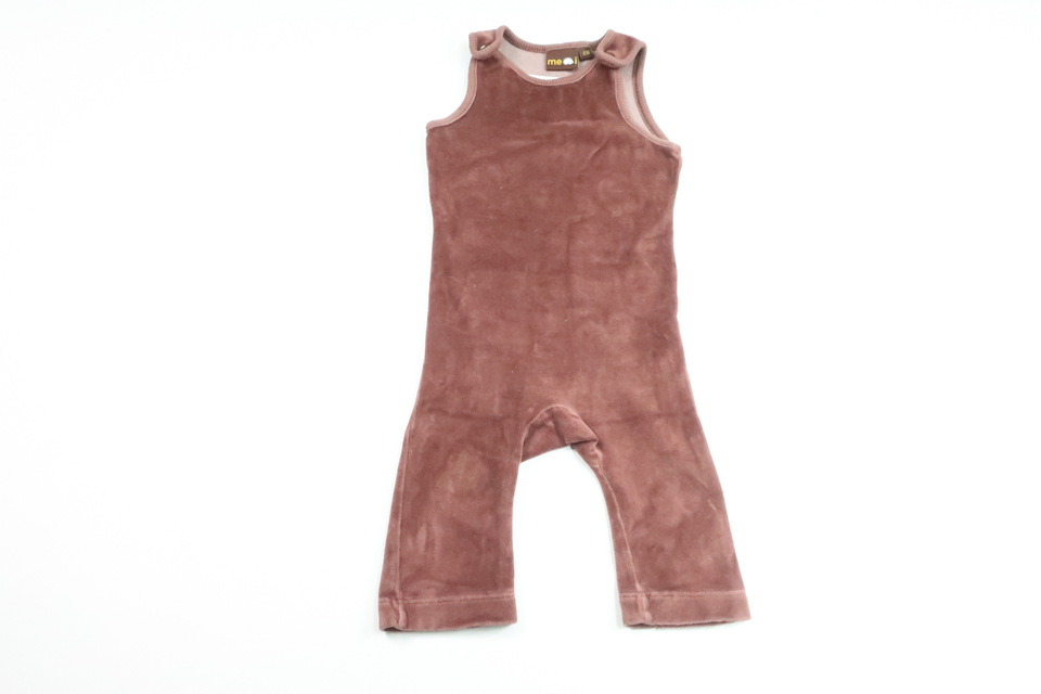 Fleece jumpsuit med hjerte fra Me & I - Størrelse 62/68 - Brun