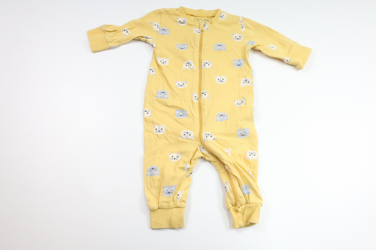 Pyjamas med katte fra Lindex - Størrelse 62 - Gul